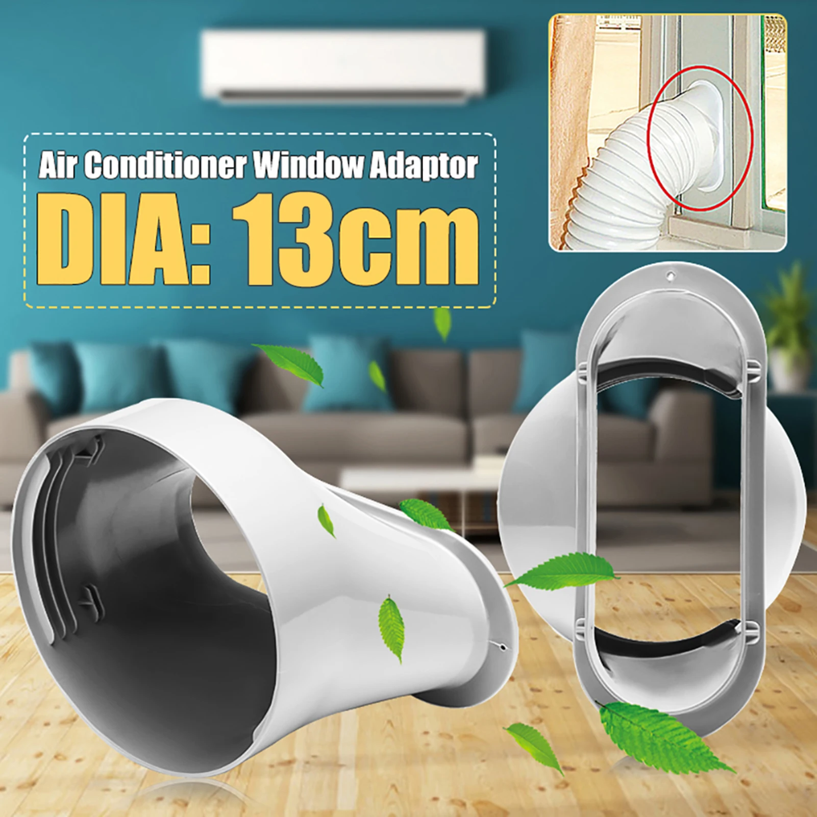 Air Conditioner Window 13cm Adapter Connector Used to connect the exhaust hose and the window kit Window Adapter Tube Connector
Air Conditioner Window 13cm Adapter Connector Used to connect the exhaust hose and the window kit Window Adapter Tube Connector