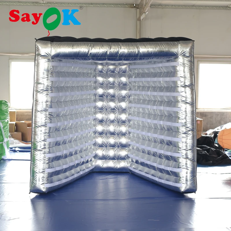 V Shape Inflatable Photo Booth Backdrop 2.44mH Inflatable Booth Enclosure with 36 Led lights for Party Event Wedding Show
V Shape Inflatable Photo Booth Backdrop 2.44mH Inflatable Booth Enclosure with 36 Led lights for Party Event Wedding Show