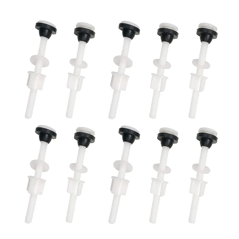10 Pack Toilet Seat Screws,Plastic Toilet Seat Bolts and Nuts with Washers Replacement,for Top Mount Toilet Seat Hinges
10 Pack Toilet Seat Screws,Plastic Toilet Seat Bolts and Nuts with Washers Replacement,for Top Mount Toilet Seat Hinges