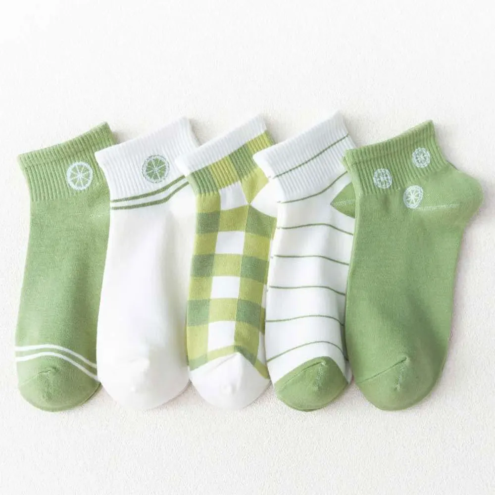 5 Pair Lot Women Short Socks Cute Harajuku Checkered Cotton Socks Green Lemon Kawaii Funny Ankle Socks 
5 Pair Lot Women Short Socks Cute Harajuku Checkered Cotton Socks Green Lemon Kawaii Funny Ankle Socks
