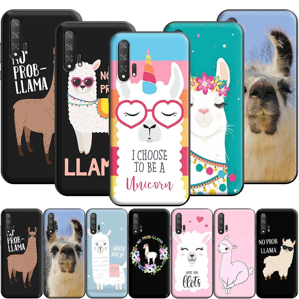 Силиконовый чехол без Prob Lama Llama Alpacas для Huawei Honor V30 30 8 8A 8X 8C 9 9X 10 Note View 20 20S Pro