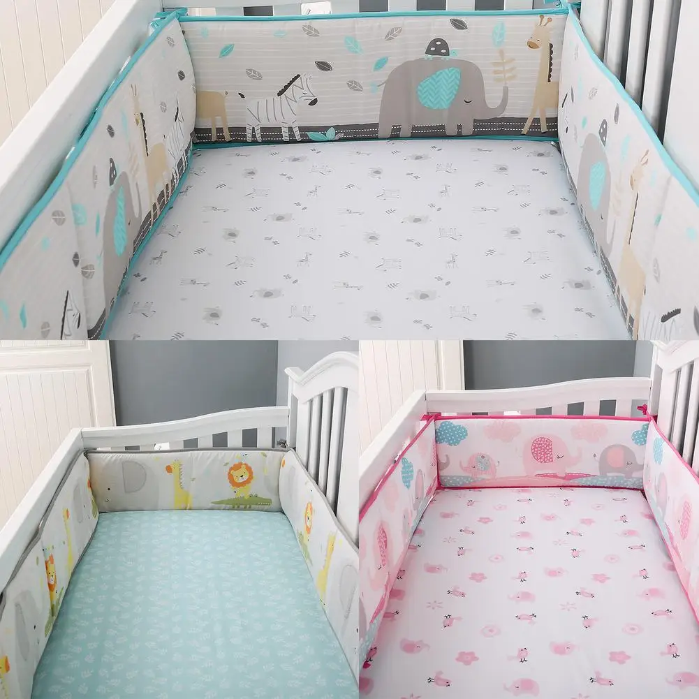 4PCS Crib Surrounding Crib Cushion Cushion Washable Soft Cradle Protection Pillow Baby Bedding Set
4PCS Crib Surrounding Crib Cushion Cushion Washable Soft Cradle Protection Pillow Baby Bedding Set