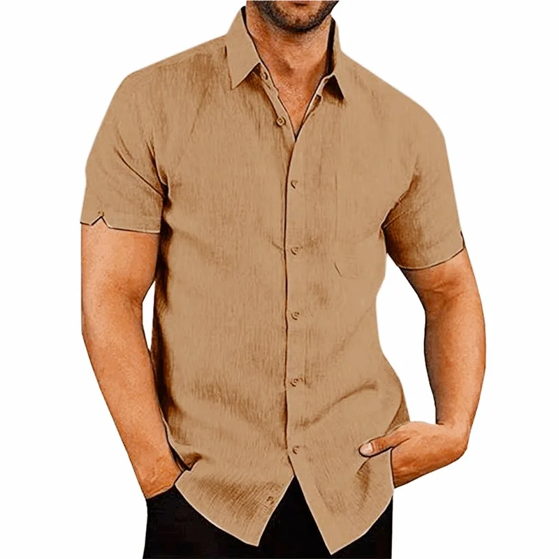 QIWN 2021 Hot Shirt Summer Shirt Lapel Solid Color Shirt Men's Short-sleeved Men's Cotton Linen Shirt Men's Top
QIWN 2021 Hot Shirt Summer Shirt Lapel Solid Color Shirt Men's Short-sleeved Men's Cotton Linen Shirt Men's Top