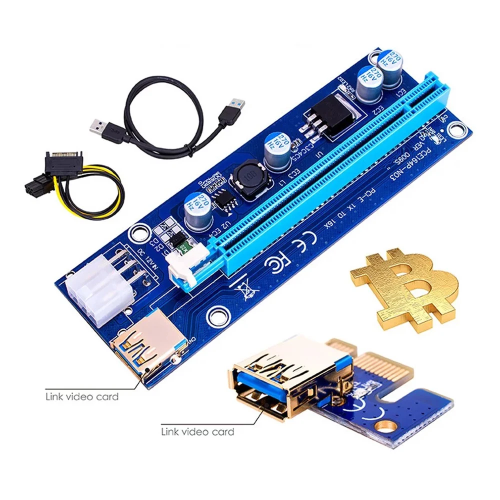 PCI-E Riser 009S 16X Extender PCI-E Riser USB 3.0 Graphics Card Dedicated PCIE Extension Cable Adapter Card Computer Cables
PCI-E Riser 009S 16X Extender PCI-E Riser USB 3.0 Graphics Card Dedicated PCIE Extension Cable Adapter Card Computer Cables