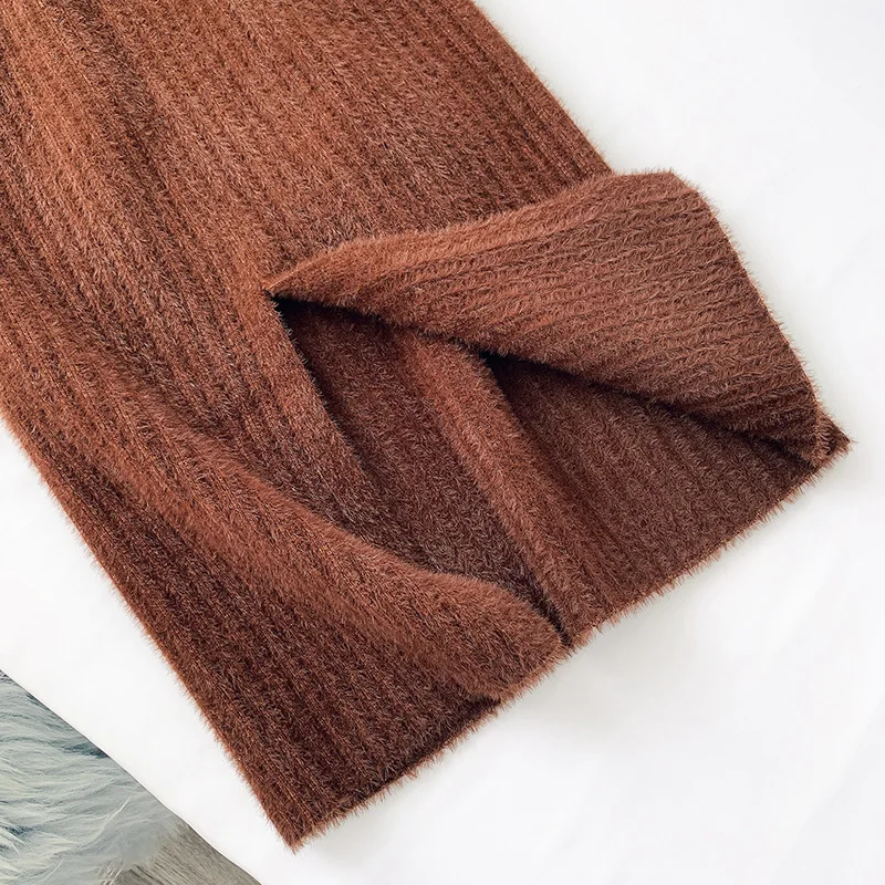 2020 High Waist Wool Knitting Winter Bodycon Midi Vintage Split Hem Women Pencil Skirt Brown Faldas Jupe Femme Saia
2020 High Waist Wool Knitting Winter Bodycon Midi Vintage Split Hem Women Pencil Skirt Brown Faldas Jupe Femme Saia