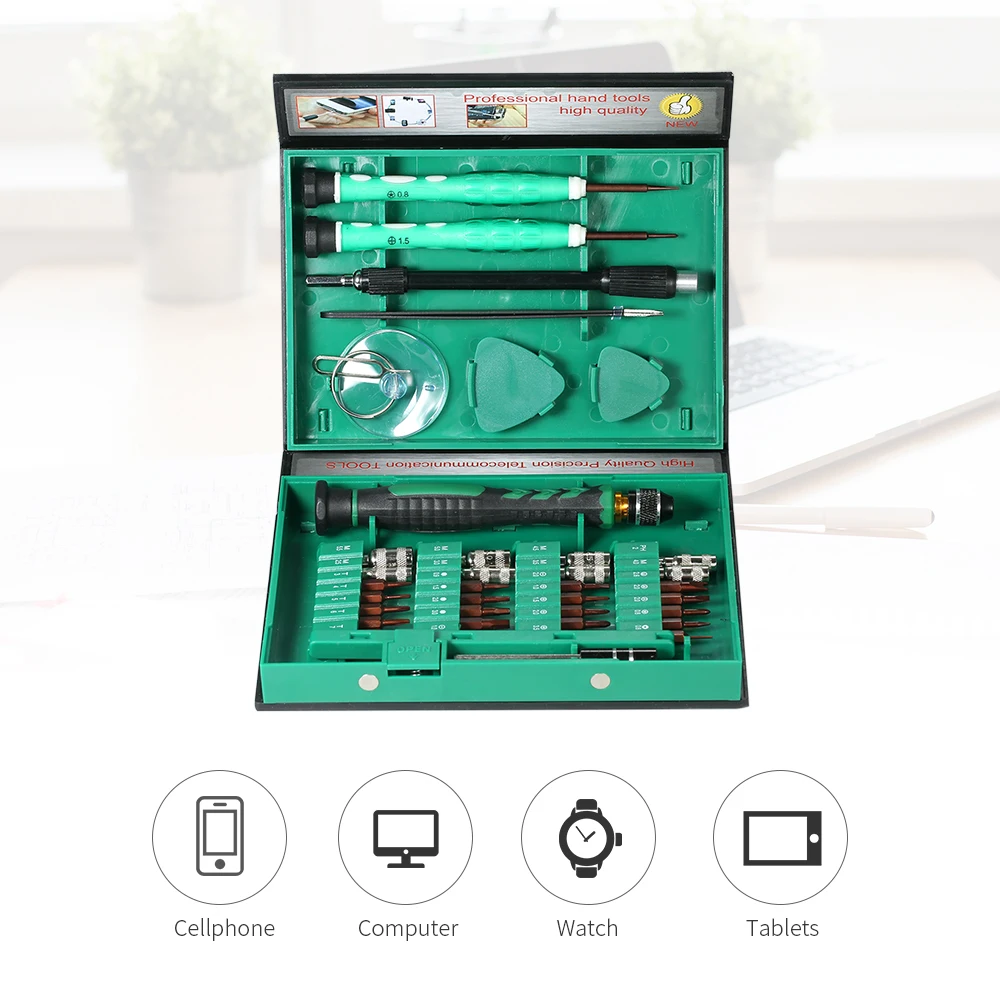 38 in 1 recision Telecommunication Tool Torx Hex Slotted for Phillips Screwdrivers Set Repair Tools Kit for Cellphone Laptop
38 in 1 recision Telecommunication Tool Torx Hex Slotted for Phillips Screwdrivers Set Repair Tools Kit for Cellphone Laptop