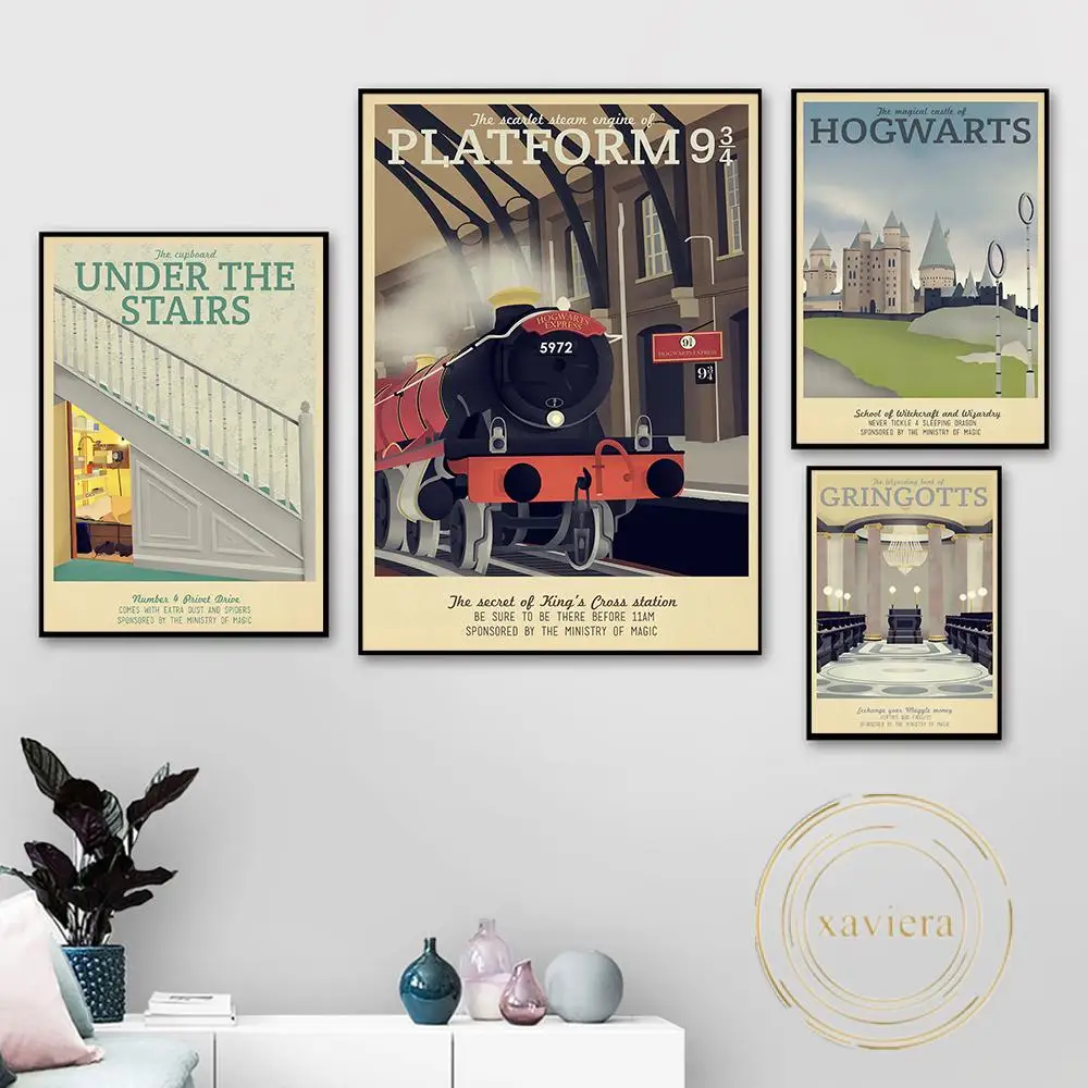 Retro Travel Movie Poster Magic Castle Train Cartoon Canvas Painting Children's Room Wall Art Picture Home Decor for Living Room
Retro Travel Movie Poster Magic Castle Train Cartoon Canvas Painting Children's Room Wall Art Picture Home Decor for Living Room