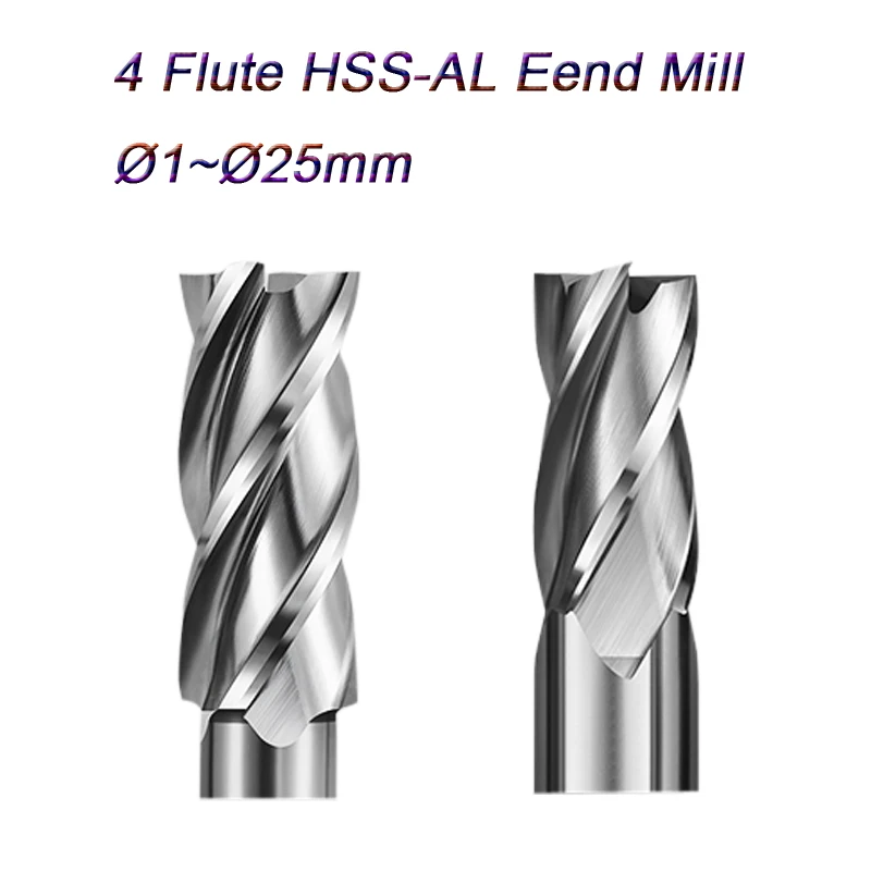 4 Flutes HSS AL End Mill Endmills Falt End Mills for Steel Iron CNC Machining Short Flute Stub Length Milling Cutter Tools D25
4 Flutes HSS AL End Mill Endmills Falt End Mills for Steel Iron CNC Machining Short Flute Stub Length Milling Cutter Tools D25