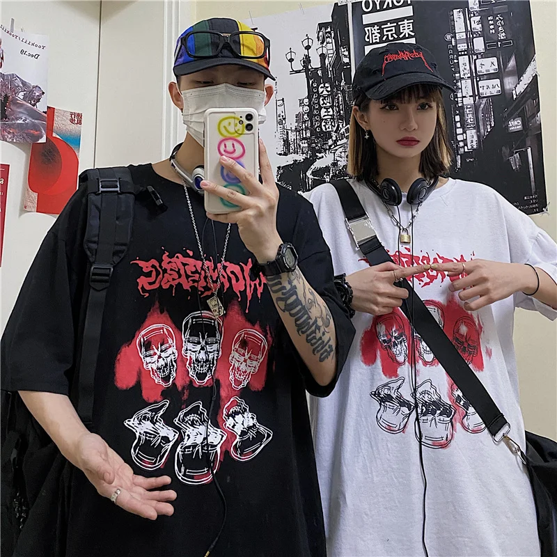 Harajuku Women T-Shirt Anime Print Korean Streetwear Summer Black Loose Top Hip Hop Short Sleeve Cotton Vintage Dark Y2K Clothes
Harajuku Women T-Shirt Anime Print Korean Streetwear Summer Black Loose Top Hip Hop Short Sleeve Cotton Vintage Dark Y2K Clothes