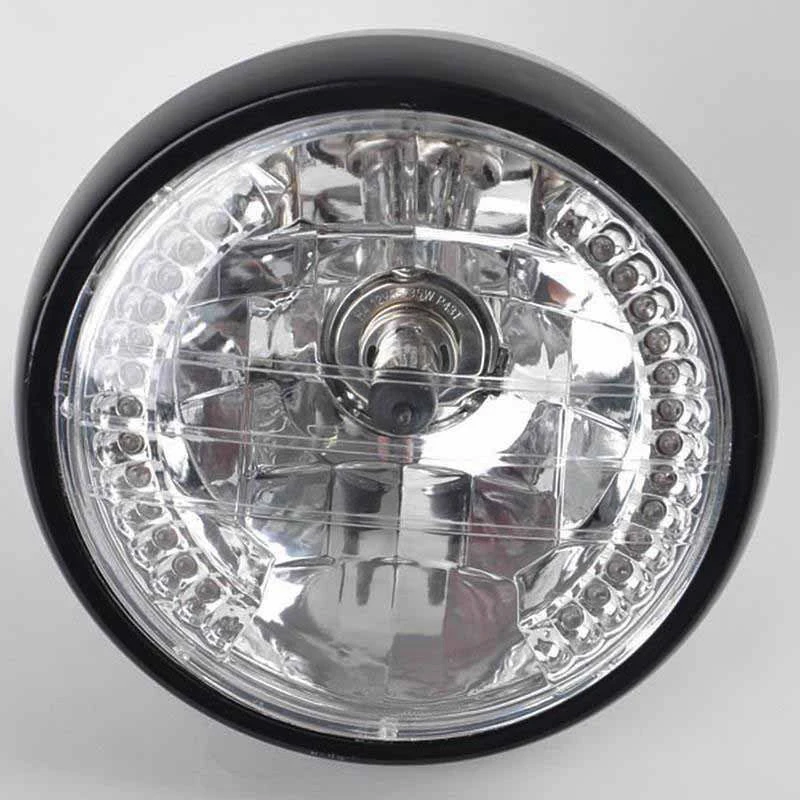Universal Round Motorcycle Amber Indicator Headlight Spotlight With Black Mental Headlight Bracket For Harley H4 35W 12V
Universal Round Motorcycle Amber Indicator Headlight Spotlight With Black Mental Headlight Bracket For Harley H4 35W 12V