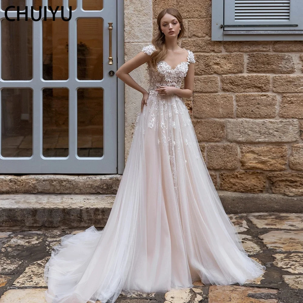 HERBURNL Elegant V-Neck New Chiffon Backless Lace Applique Wedding Gowns Dress Sleeveless Princess Court Train Fashion For Women
HERBURNL Elegant V-Neck New Chiffon Backless Lace Applique Wedding Gowns Dress Sleeveless Princess Court Train Fashion For Women