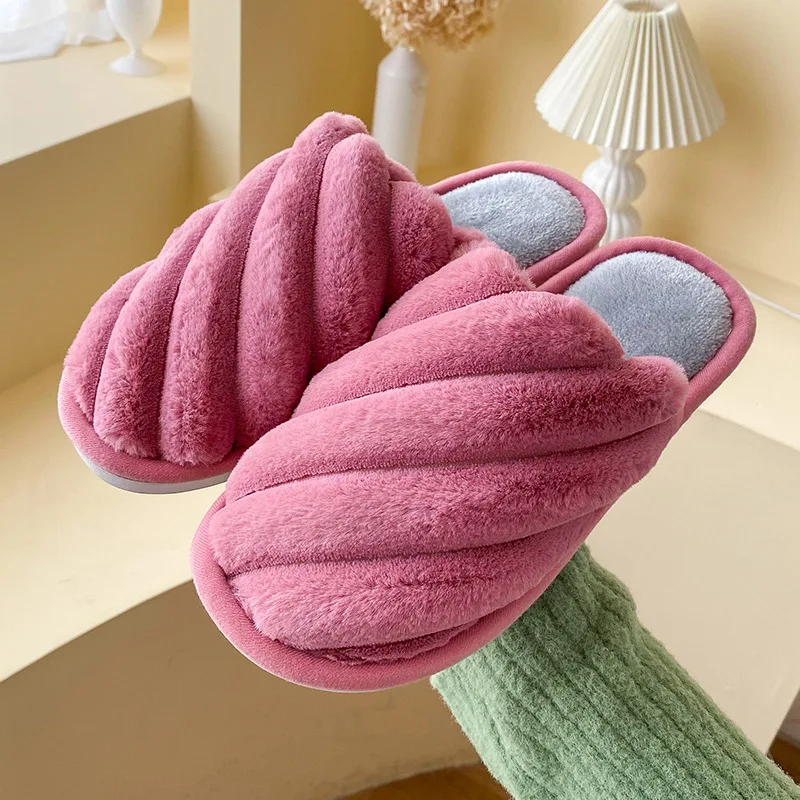 Winter Solid Women Fur Slippers Couples House Warm Flock Plush Ladies Flat Shoes Indoor Bedroom Couples Fluffy Slippers
Winter Solid Women Fur Slippers Couples House Warm Flock Plush Ladies Flat Shoes Indoor Bedroom Couples Fluffy Slippers