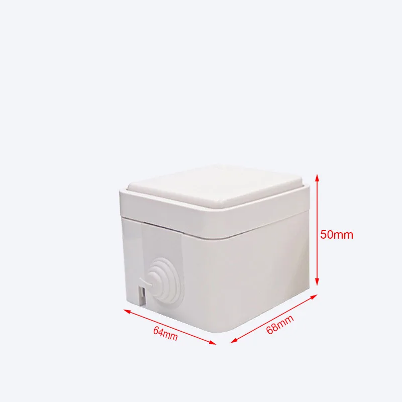 Weatherproof Outdoor Wall Power Socket 16A 250V EU Standard Electrical Outlet Grounded Surface Mounted Wiring | Электроника