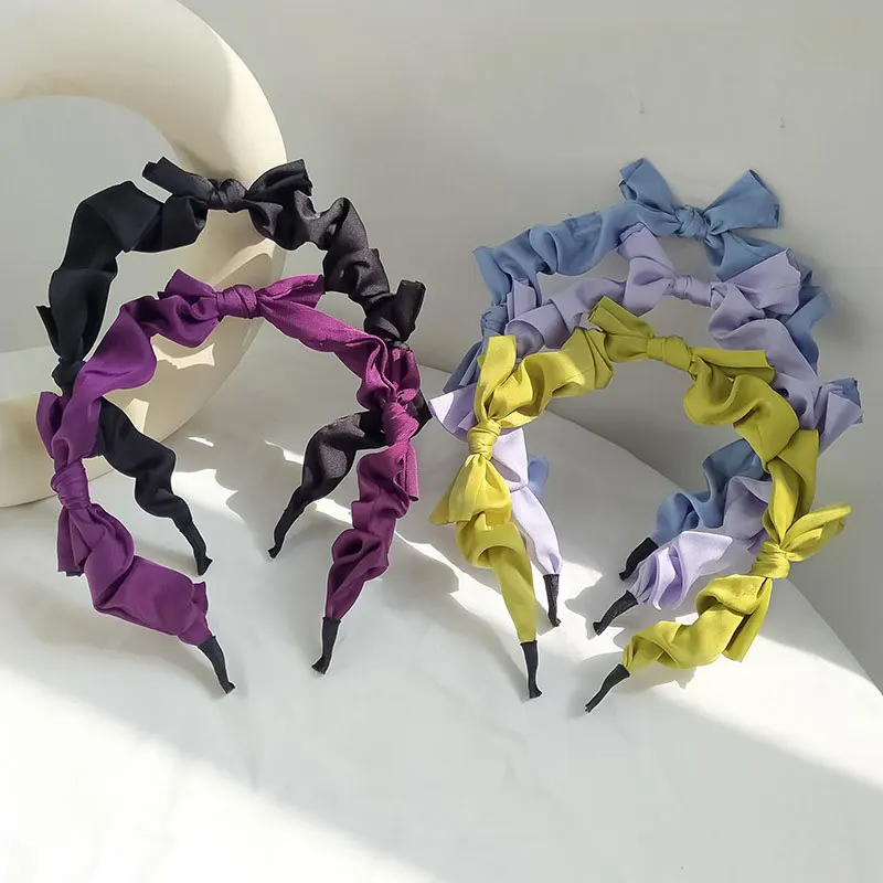 Bowknot satin folds hair band French temperament simple silk headband for ins girl sweet hair Hoop hair accessories
Bowknot satin folds hair band French temperament simple silk headband for ins girl sweet hair Hoop hair accessories