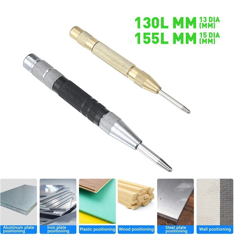 2pcs 130mm+155mm Center Punch Automatic Centre Punch Adjustable Spring Loaded Metal Drill Hole Punch Tool
2pcs 130mm+155mm Center Punch Automatic Centre Punch Adjustable Spring Loaded Metal Drill Hole Punch Tool