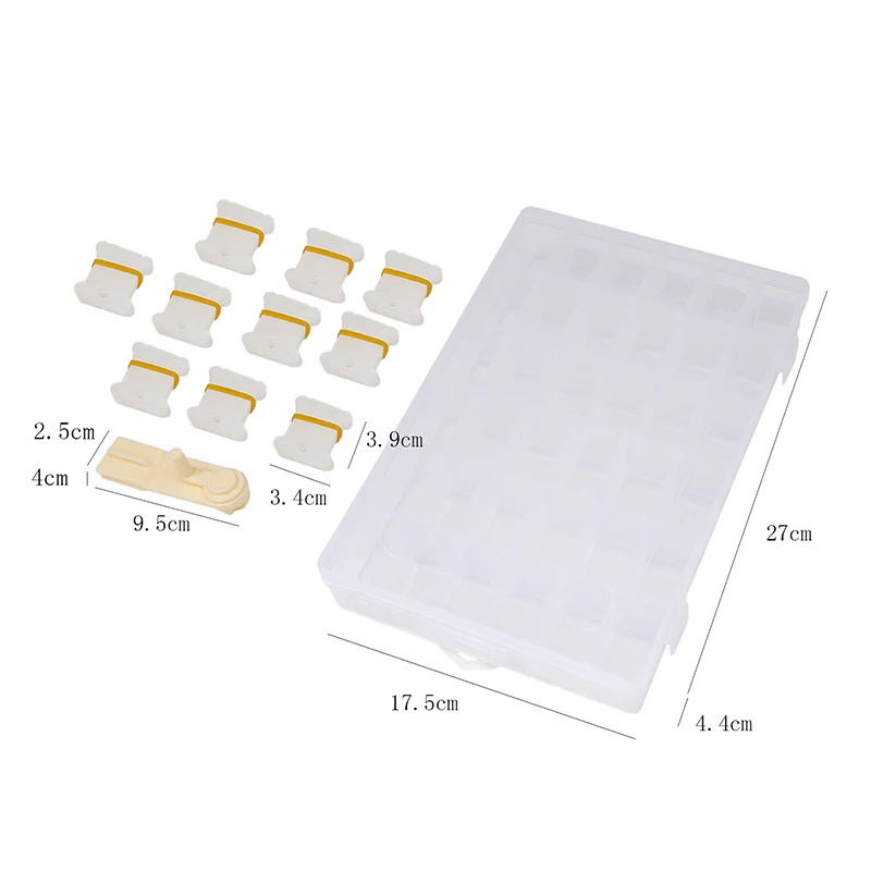 36 Grids Transparent Plastic Embroidery Floss Storage Box Floss Bobbins Storage Organizer DIY Cross Stitch Sewing Tools
36 Grids Transparent Plastic Embroidery Floss Storage Box Floss Bobbins Storage Organizer DIY Cross Stitch Sewing Tools