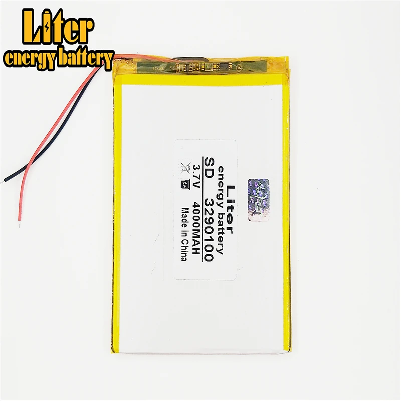 

3.7V 4000mAh 3290100 Lithium Polymer Li-Po li ion Rechargeable Battery cells For Mp3 MP4 MP5 GPS PSP mobile bluetooth