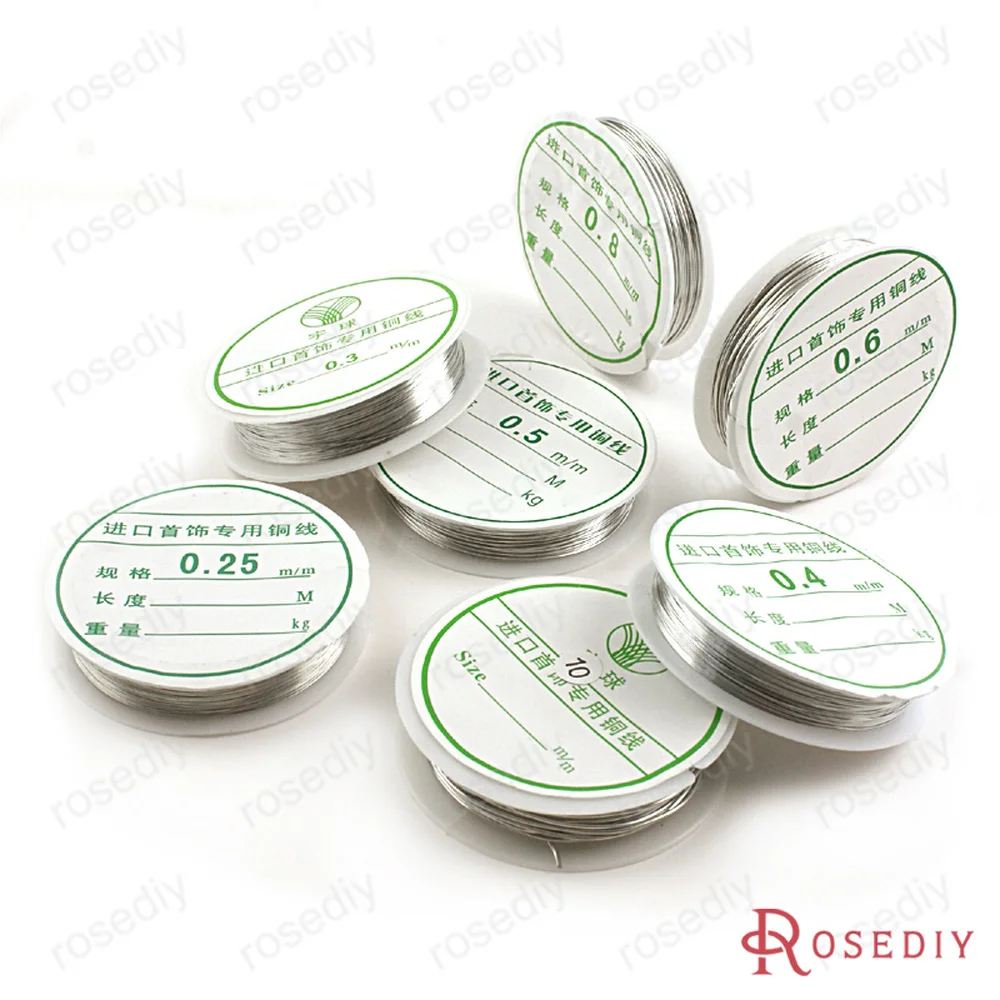 Wholesale 0.2mm 0.25mm 0.3mm 0.4mm 0.5mm 0.6mm 0.8mm 1mm Imitation Rhodium Copper Metal Wire Diy Jewelry Findings (JM4704)
Wholesale 0.2mm 0.25mm 0.3mm 0.4mm 0.5mm 0.6mm 0.8mm 1mm Imitation Rhodium Copper Metal Wire Diy Jewelry Findings (JM4704)