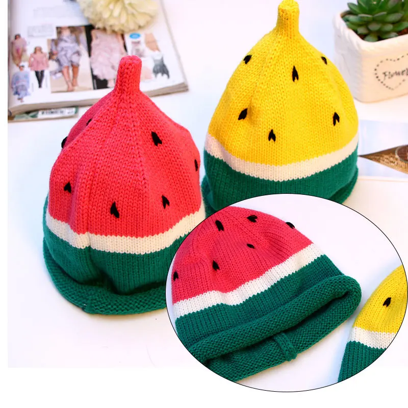 Cute Watermelon Curled Warm Beanies Skullies For Children Korean Autumn and Winter Woolen Hat New Handmade Knitted Hip Hop Hat
Cute Watermelon Curled Warm Beanies Skullies For Children Korean Autumn and Winter Woolen Hat New Handmade Knitted Hip Hop Hat