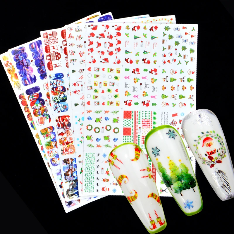 12 Designs Christmas Nail Art Stickers Tattoo Water Transfer Foil DIY Nail Polish Decoration For Manicure Tips
12 Designs Christmas Nail Art Stickers Tattoo Water Transfer Foil DIY Nail Polish Decoration For Manicure Tips