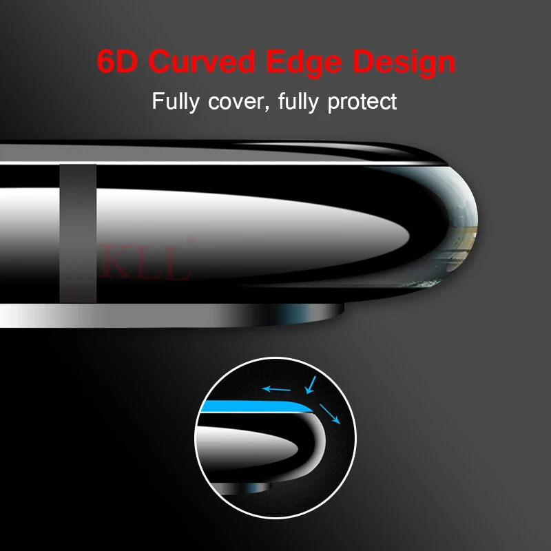 6D изогнутый край Полное покрытие из закаленного стекла для iPhone 11 Pro Max X XS MAX XR