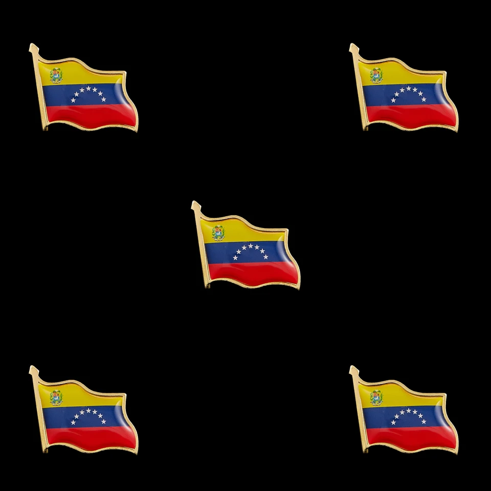 5PCS/Set Venezuela Country Nation Gold Plated Enamel Flag Lapel Pin Badge Fashion Accessories
5PCS/Set Venezuela Country Nation Gold Plated Enamel Flag Lapel Pin Badge Fashion Accessories