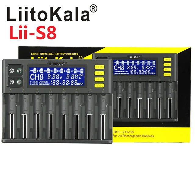 Зарядное устройство LiitoKala для литиевых и никель-металлогидридных аккумуляторов 18650 26650 21700 18350 в/3,7 в/3,2 В/1,2 в
Зарядное устройство LiitoKala для литиевых и никель-металлогидридных аккумуляторов 18650 26650 21700 18350 в/3,7 в/3,2 В/1,2 в