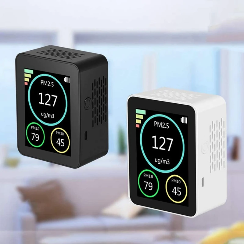 Air Quality Monitor for PM2.5 PM1.0 PM10, TFT Color Sn PM2.5 PM1.0 PM10 Instrument Real Time Display
Air Quality Monitor for PM2.5 PM1.0 PM10, TFT Color Sn PM2.5 PM1.0 PM10 Instrument Real Time Display