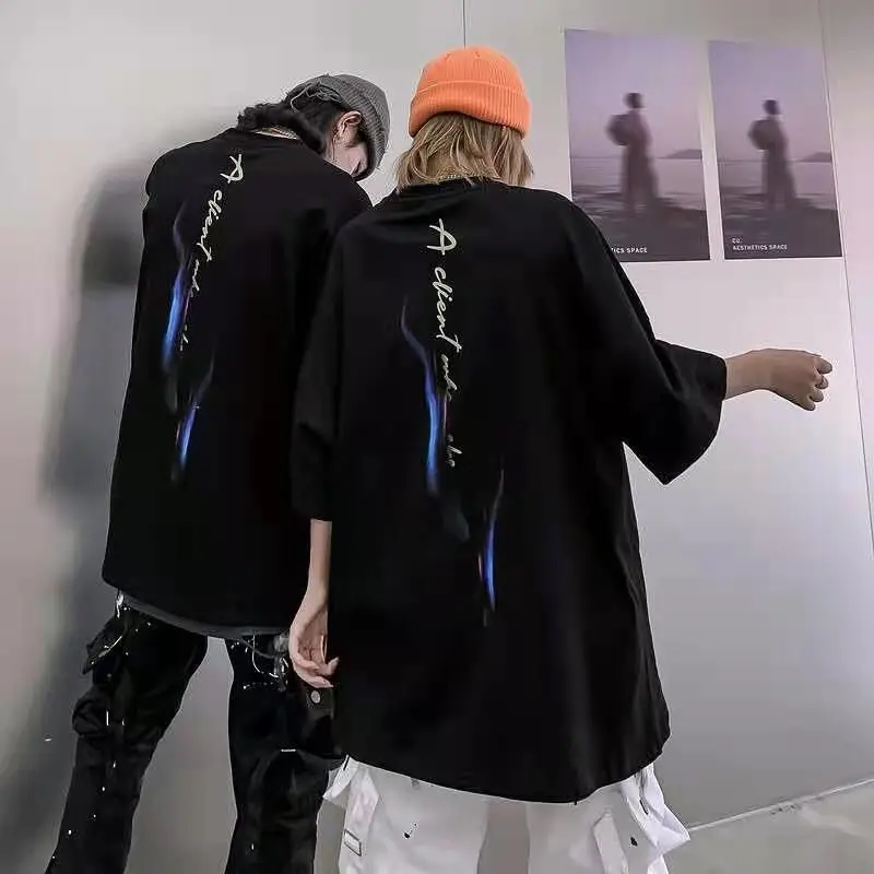 Oversized Hip Hop Women's Lettered Print Tshirt Summer Loose O-Neck Short Sleeve T-Shirt Medium Length Couple Top Street Dress
Oversized Hip Hop Women's Lettered Print Tshirt Summer Loose O-Neck Short Sleeve T-Shirt Medium Length Couple Top Street Dress