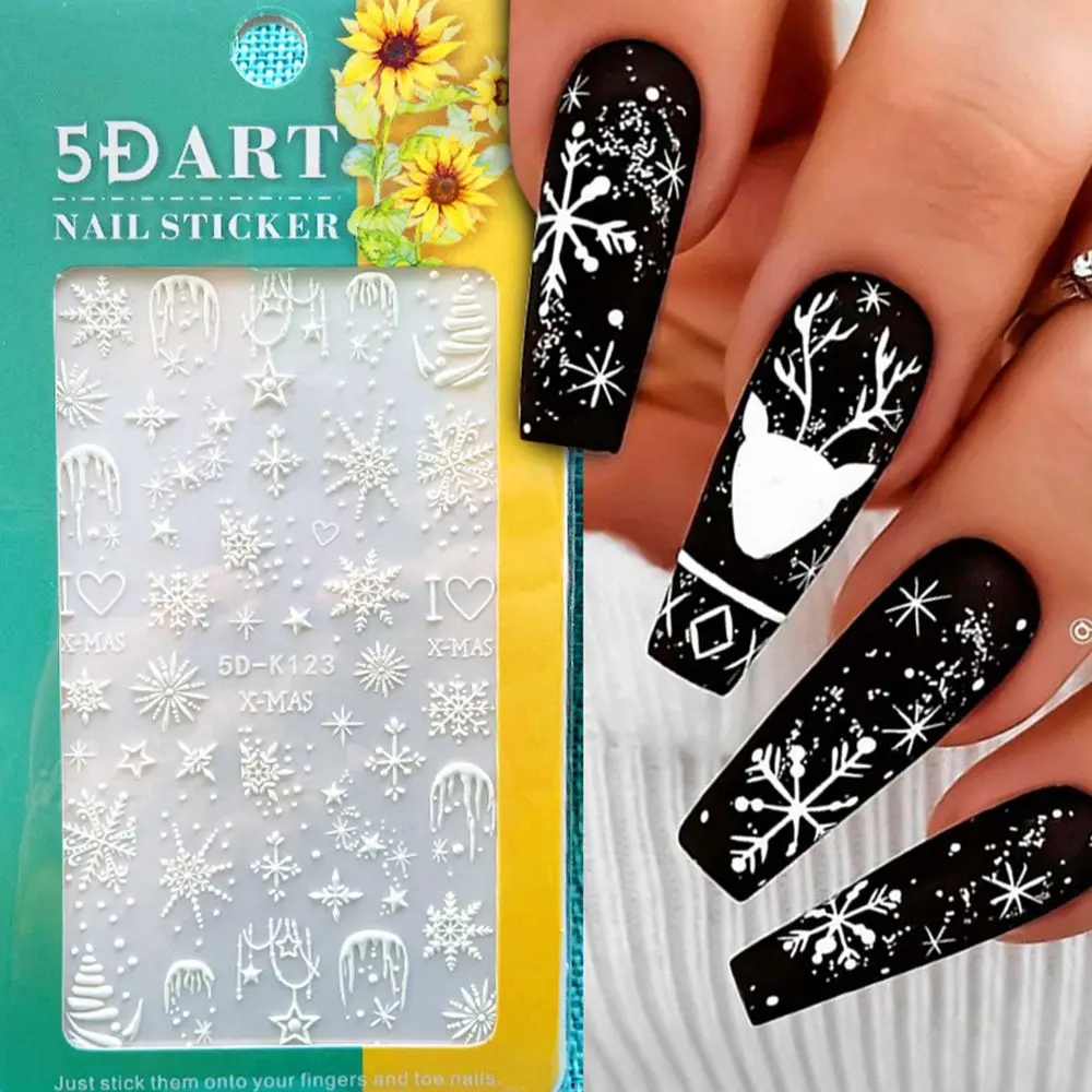 Xmas Gift Embosse Design Elk Manicure Nail Art Decoration Nail Accessories 5D Nail Decal Christmas Nail Sticker
Xmas Gift Embosse Design Elk Manicure Nail Art Decoration Nail Accessories 5D Nail Decal Christmas Nail Sticker