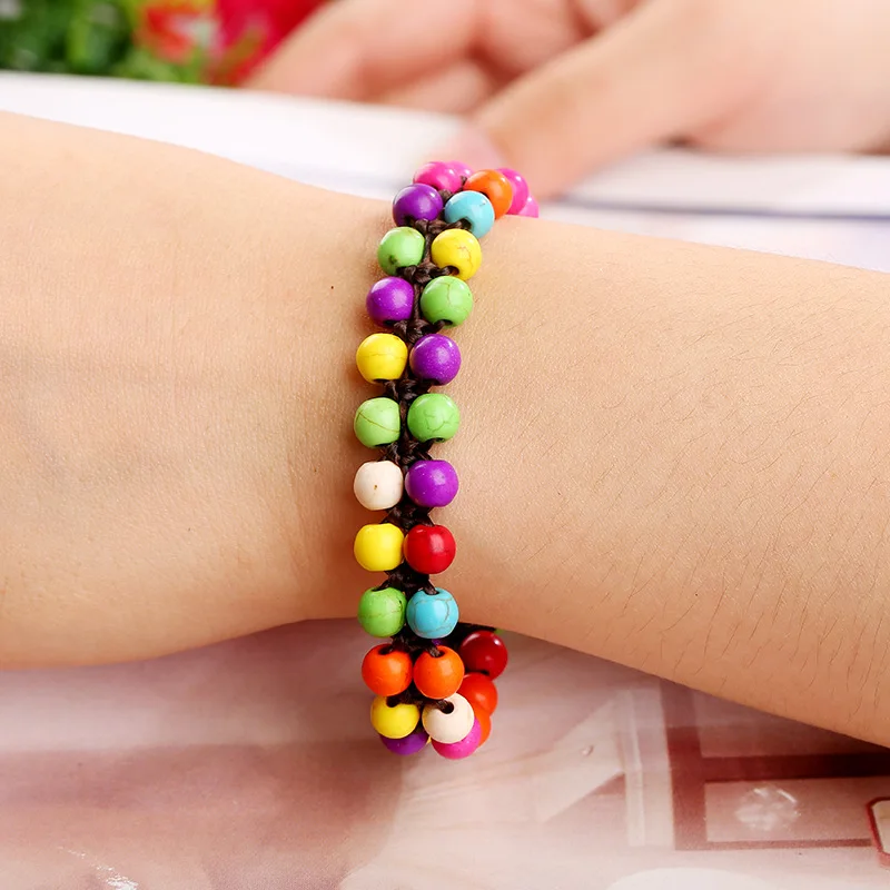 Bohemian Ethnic Style Semi-precious Stone Fashion Woman Bracelet Wax Rope Handmade Beach Style Creative Female Bangle Jewelry
Bohemian Ethnic Style Semi-precious Stone Fashion Woman Bracelet Wax Rope Handmade Beach Style Creative Female Bangle Jewelry