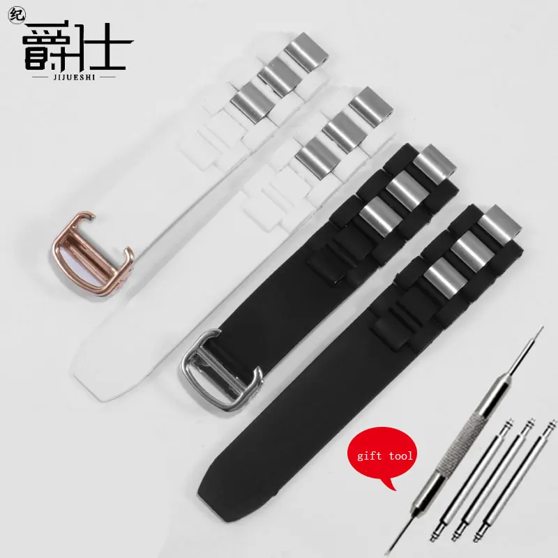 20*10mm Soft silicone rubber watchband black white wristband Replacement strap for W10198U2 W10125U2 W10197U2 W10184U2
20*10mm Soft silicone rubber watchband black white wristband Replacement strap for W10198U2 W10125U2 W10197U2 W10184U2
