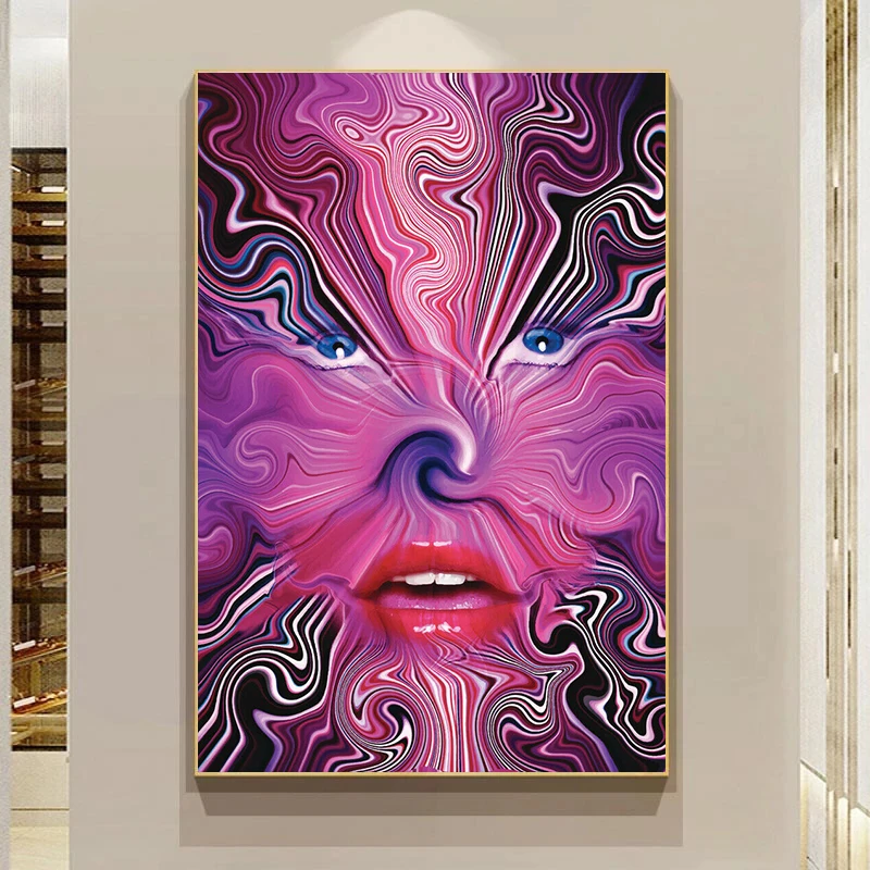 Abstract Psychedelic Face Posters And Prints For Living Room Colorful Distorted Face Canvas Painting Wall Art Home Decor 
Abstract Psychedelic Face Posters And Prints For Living Room Colorful Distorted Face Canvas Painting Wall Art Home Decor