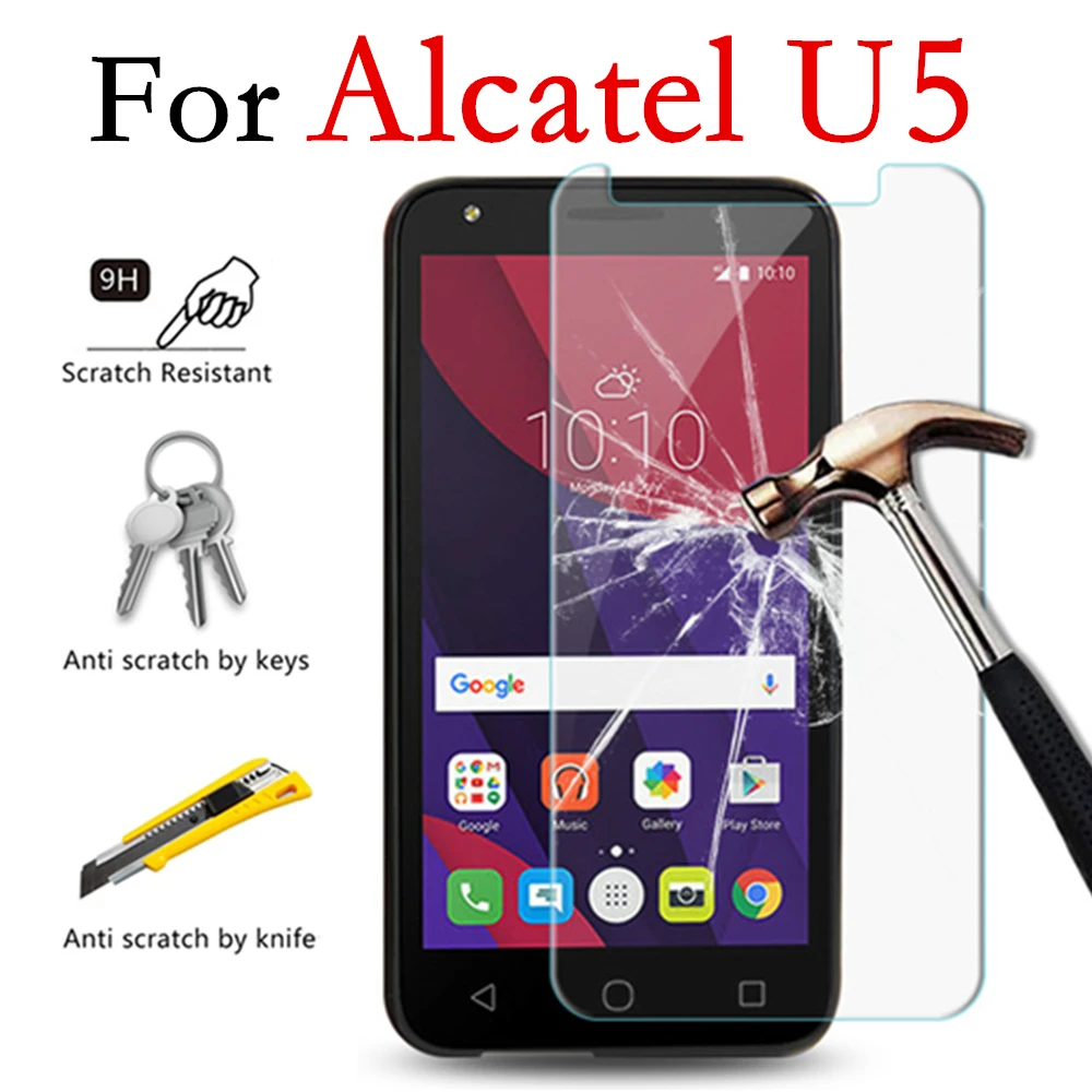 Tempered Glass 9H Protective Film Screen Protector phone for Alcatel U5 3G 4G HD 4047X 4047D 5044Y 5044D 5044T 5044I 5047D | Мобильные