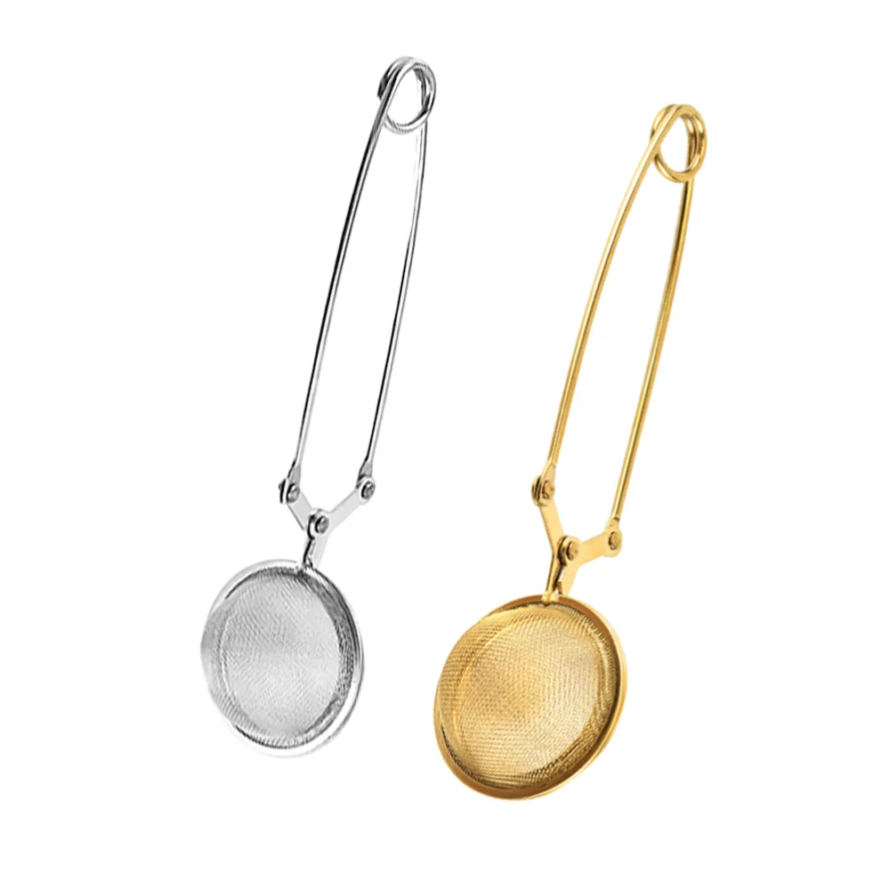 2pcs Useful Tea Strainer Stainless Steel Tea Filter Tea Leaker Household Tea Strainer for Home Office (Golden)
2pcs Useful Tea Strainer Stainless Steel Tea Filter Tea Leaker Household Tea Strainer for Home Office (Golden)