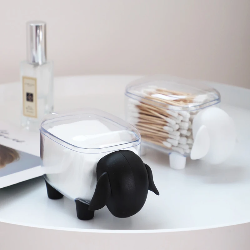 Cute Sheep Creative Mini Plastic Cotton Swab Storage Box Household Dust-proof Desktop Organizer Cosmetic Cotton Storage Box 1Pc
Cute Sheep Creative Mini Plastic Cotton Swab Storage Box Household Dust-proof Desktop Organizer Cosmetic Cotton Storage Box 1Pc