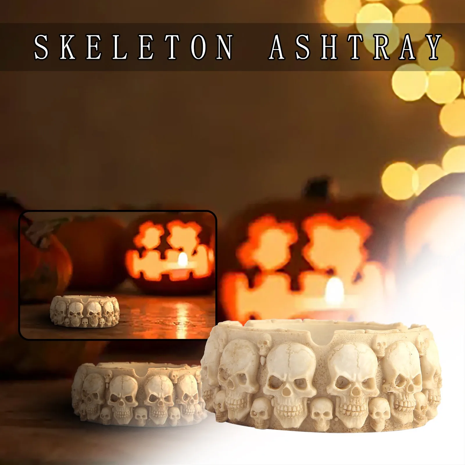 

Skull Ashtray Resin Smoking Accessories Gift For Boyfriend Ashtrays Creative Home Gadgets Cigarette Gift Portable Ashtray T2
