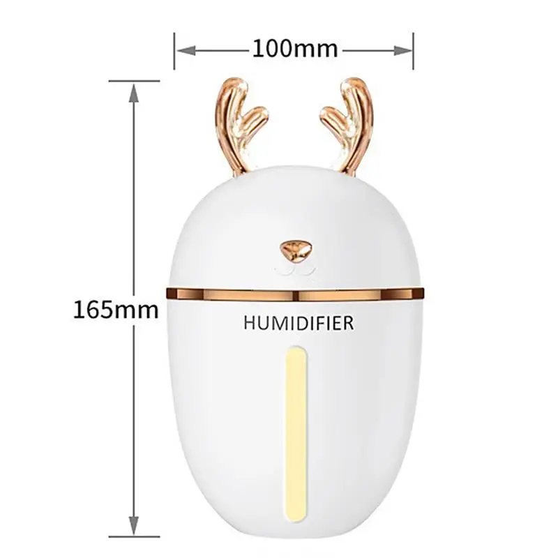 450ml Cute Deer Air Humidifier USB Aroma Essential Oil Diffuser with Night Light for Home Office
450ml Cute Deer Air Humidifier USB Aroma Essential Oil Diffuser with Night Light for Home Office