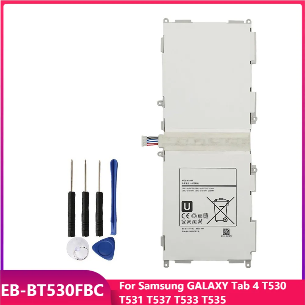 

Original Replacement Tablet Battery EB-BT530FBC For Samsung GALAXY Tab4 Tab 4 T530 T531 T537 T533 T535 EB-BT530FBE/FBU 6800mAh