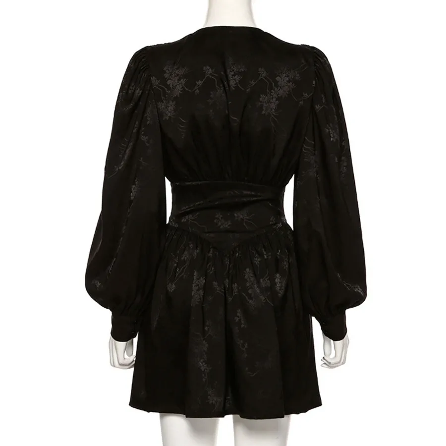 Elegant Print Mini Dress Women Fashion Party Black Lantern Sleeve Dress Camiseta Mujer Vetement Femme 2019 Pleated Dresses
Elegant Print Mini Dress Women Fashion Party Black Lantern Sleeve Dress Camiseta Mujer Vetement Femme 2019 Pleated Dresses