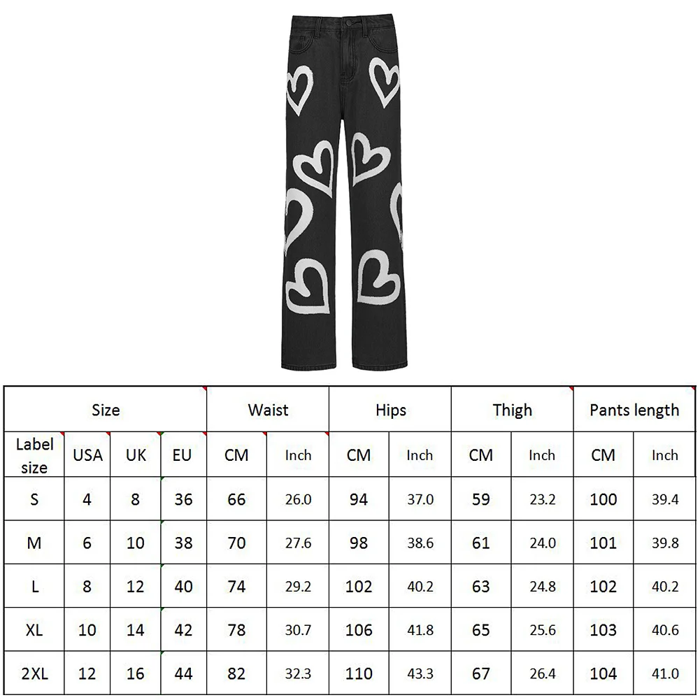 Y2K Heart Print Jeans Women 90s High Waist Loose Harajuku Jeans Korean StreetwearStreetwear 90s Pants Pants, jeans, wide leg
Y2K Heart Print Jeans Women 90s High Waist Loose Harajuku Jeans Korean StreetwearStreetwear 90s Pants Pants, jeans, wide leg