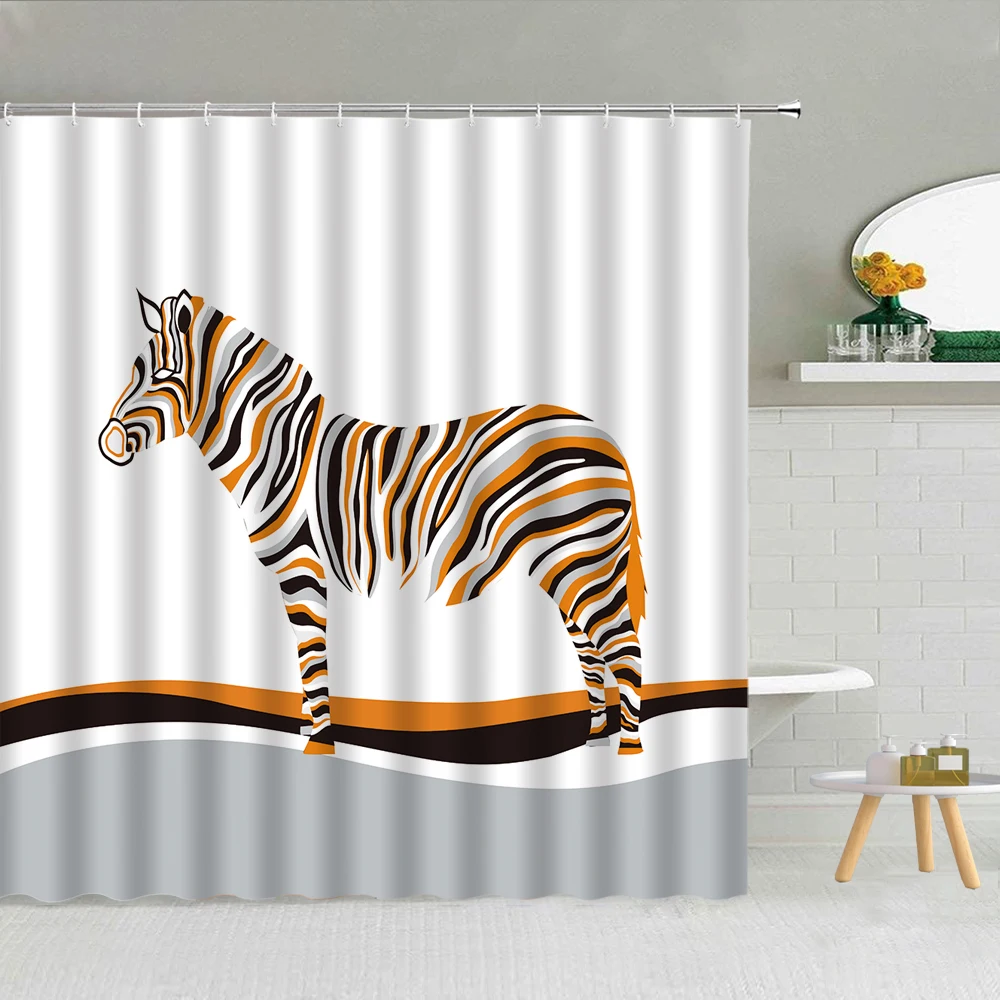 Painted Animal Zebra Shower Curtain Flower Green Leaves Polyester Fabric Bathroom Supplies With Hooks Cloth Curtains Washable
Painted Animal Zebra Shower Curtain Flower Green Leaves Polyester Fabric Bathroom Supplies With Hooks Cloth Curtains Washable