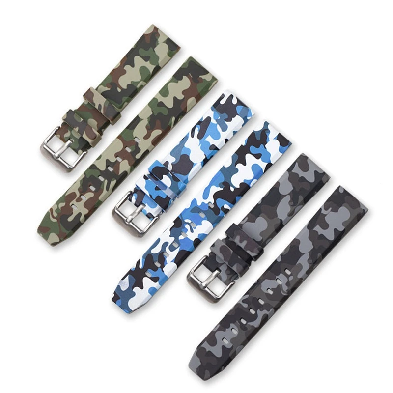 20mm 22mm 24mm Silicone Watchband Sport Camo Printed Rubber Waterproof Replacement Bracelet Band Strap Watch Accessories
20mm 22mm 24mm Silicone Watchband Sport Camo Printed Rubber Waterproof Replacement Bracelet Band Strap Watch Accessories