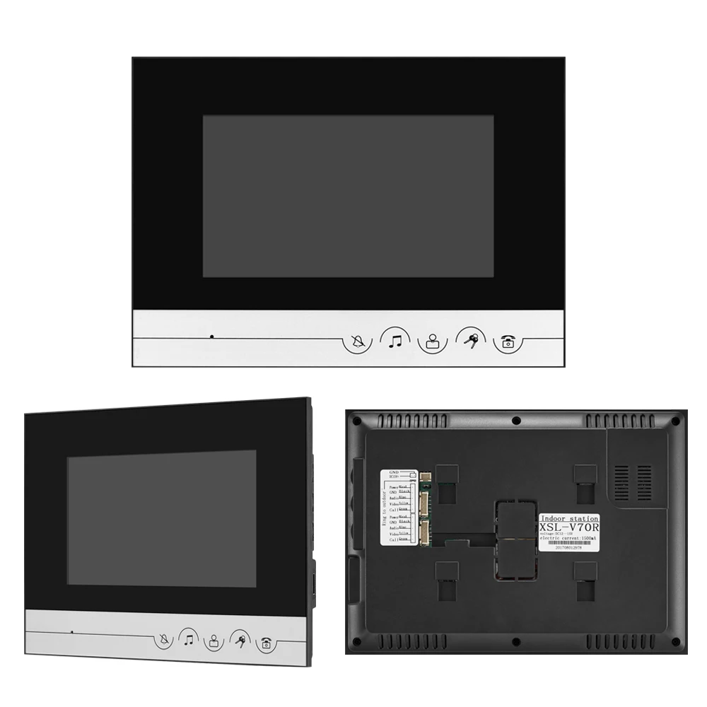 Wired Color Video Door Phone Intercom Bell for Home Apartment 7 inch Monitors Rainproof IR Camera 100 Meters | Безопасность и