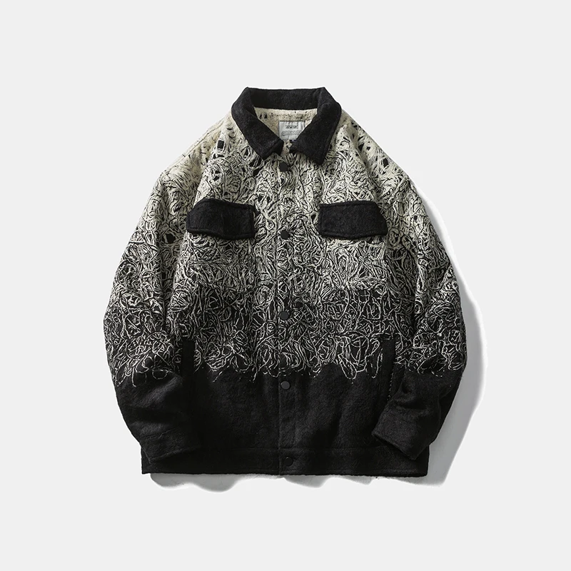 Куртка Мужская/женская с вышивкой градиентная, плотная Повседневная ветровка оверсайз, свободная верхняя одежда в стиле ретро
Куртка Мужская/женская с вышивкой градиентная, плотная Повседневная ветровка оверсайз, свободная верхняя одежда в стиле ретро