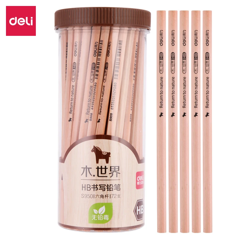 Deli 72pcs/barrel Wood World Series Logs HB Pencil for Kids Sketch Drawing Student Art Pencils Graphite School Supplies S950
Deli 72pcs/barrel Wood World Series Logs HB Pencil for Kids Sketch Drawing Student Art Pencils Graphite School Supplies S950