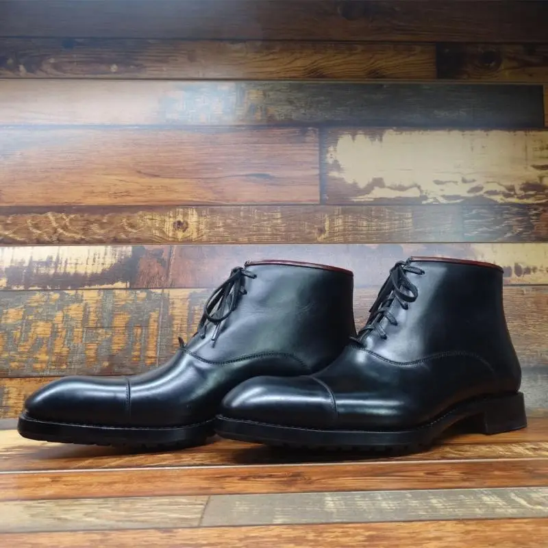Черные классические ботинки Sipriks из натуральной кожи для мужчин обувь Martin