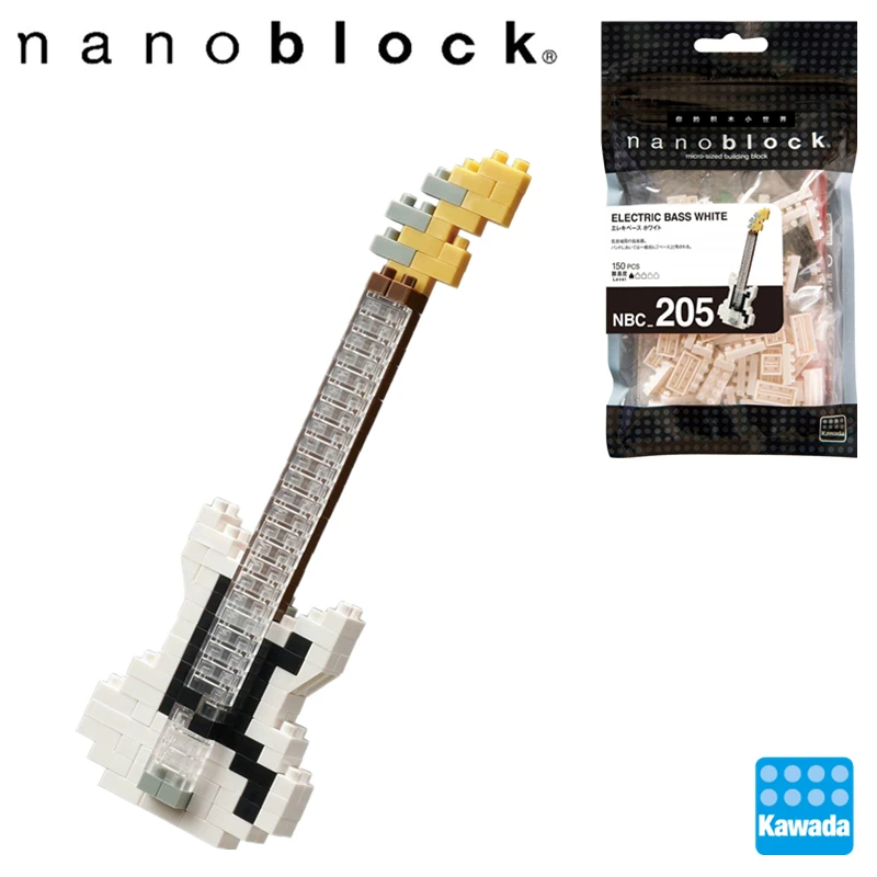 Новый Kawada Nanoblock электрический бас белый NBC 205 150 штук алмазные строительные блоки