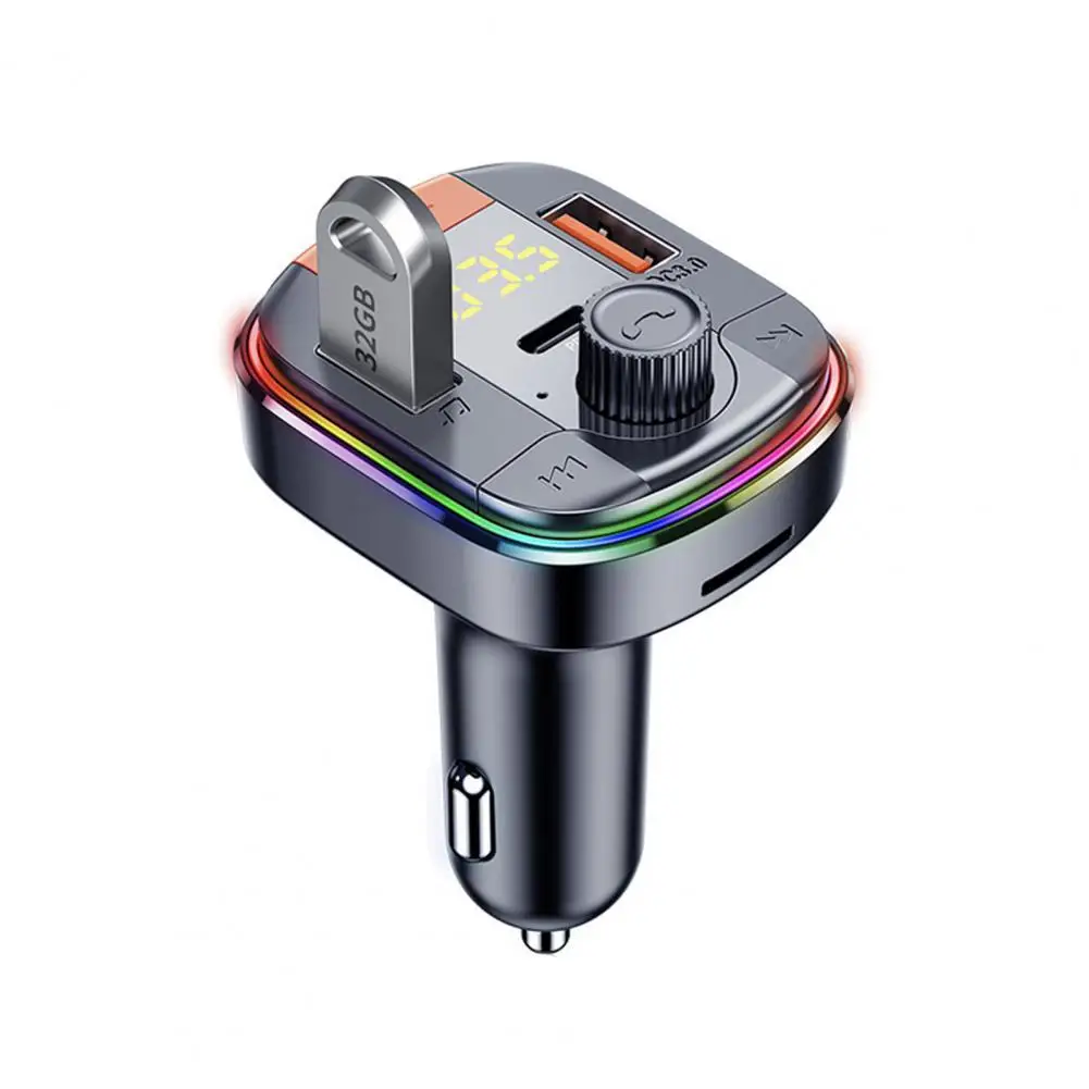T832 Car Bluetooth FM Transmitter with Colorful Light MP3 Player Powerful QC3.0 Fast Charger for DC12V -24V Vehicles Transmitter
T832 Car Bluetooth FM Transmitter with Colorful Light MP3 Player Powerful QC3.0 Fast Charger for DC12V -24V Vehicles Transmitter