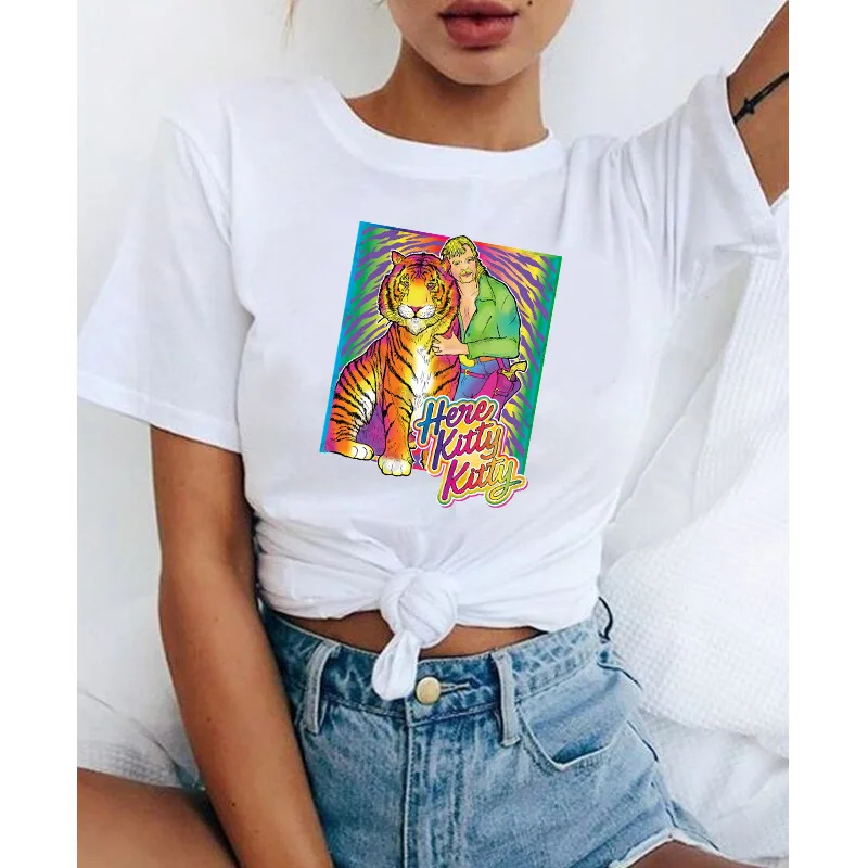 Summer Women's T-shirt Exotic T-shirt Short sleeved casual White Tiger King T-shirt fashion Harajuku aesthetic fun design woman
Summer Women's T-shirt Exotic T-shirt Short sleeved casual White Tiger King T-shirt fashion Harajuku aesthetic fun design woman